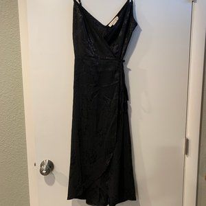 Black Lovestitch Wrap Dress